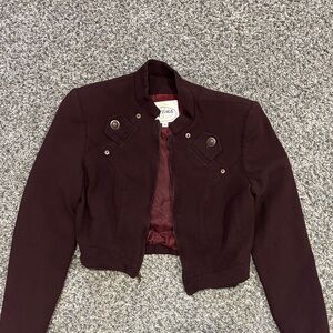 Vintage Visage Women's Burgundy Blazer